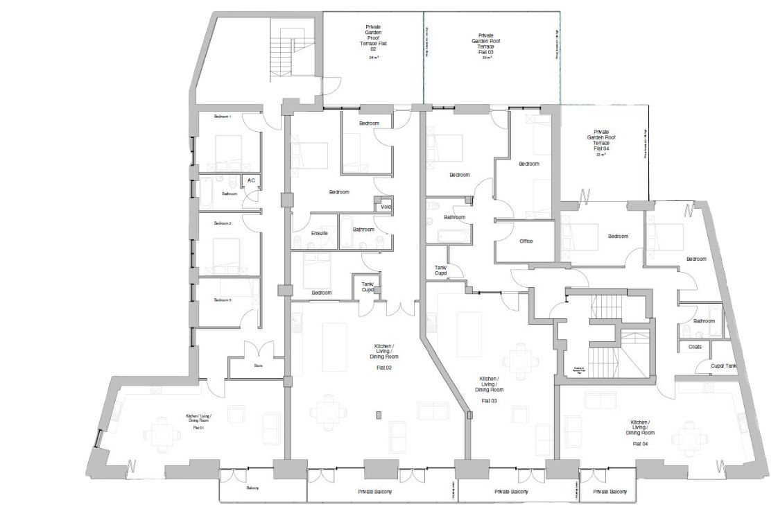 Site Plan for Penthouse Apartment Five, Elysium, The Old Harbour