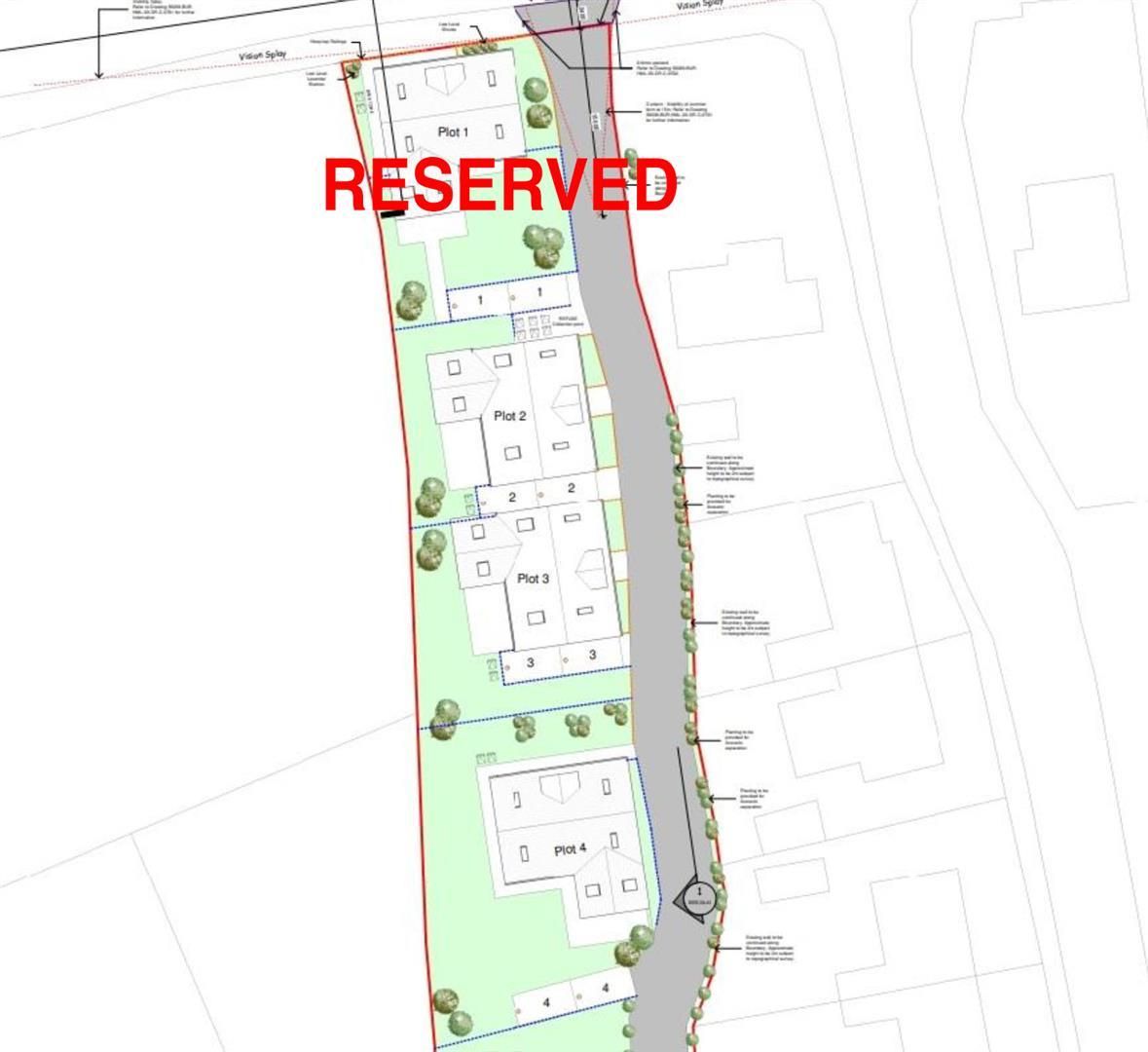 Site Plan for Plot 1 Glyndwr Gardens
